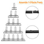 5-Bike Floor Parking Stand - Adjustable Free-Standing Storage Rack for Garage, MTB & Road Bikes