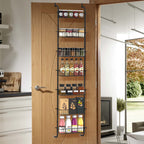 8-Tier Over The Door Pantry Organizer, Detachable Metal Hanging Spice Rack for Kitchen & Bathroom