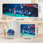 3-Piece Gaming Mouse Pad Set - Basketball Theme, Extended Desk Mat with Matching Mouse Pad & Coaster