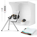 12" Pro Photography Lightbox Kit with Motorized Turntable, Phone Holder & Mirrored PVC for 3D Models
