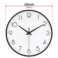 10 Inch Black, Rose Gold Wall Clock Battery Operated Silent & Non-Ticking Wall Clock for Home Office Bathroom, Living Room, Kitchen