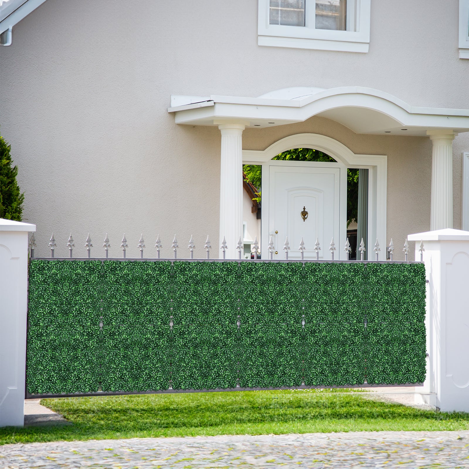 12-Pack Artificial Grass Wall Panels - 20inchx20inch Faux Hedge Greenery Backdrop for Home Decor & Events