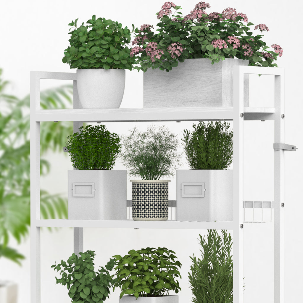 3-Tier Over the Toilet Storage Rack, Freestanding Space-Saving Bathroom Organizer, White Metal Shelf