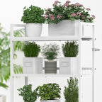 3-Tier Over the Toilet Storage Rack, Freestanding Space-Saving Bathroom Organizer, White Metal Shelf