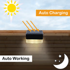 8/4 pcs Outdoor LED Solar Deck Lights, Step Lights, For Outdoor Stairs, Fence, Yard, Patio And Pathway, Waterproof Solar Deck Lights Outdoor, Solar Step Lights Waterproof Solar Light, For Outdoor Stairs