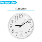 12 Inch Rose Gold Silent Wall Clock - Modern Minimalist Non-Ticking Clock for Living Room, Bedroom, Kitchen, Battery Operated, Large Easy-to-Read Display