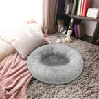 23. 6-inch round plush pet bed, cat and cat mattress, universal for cats and dogs
