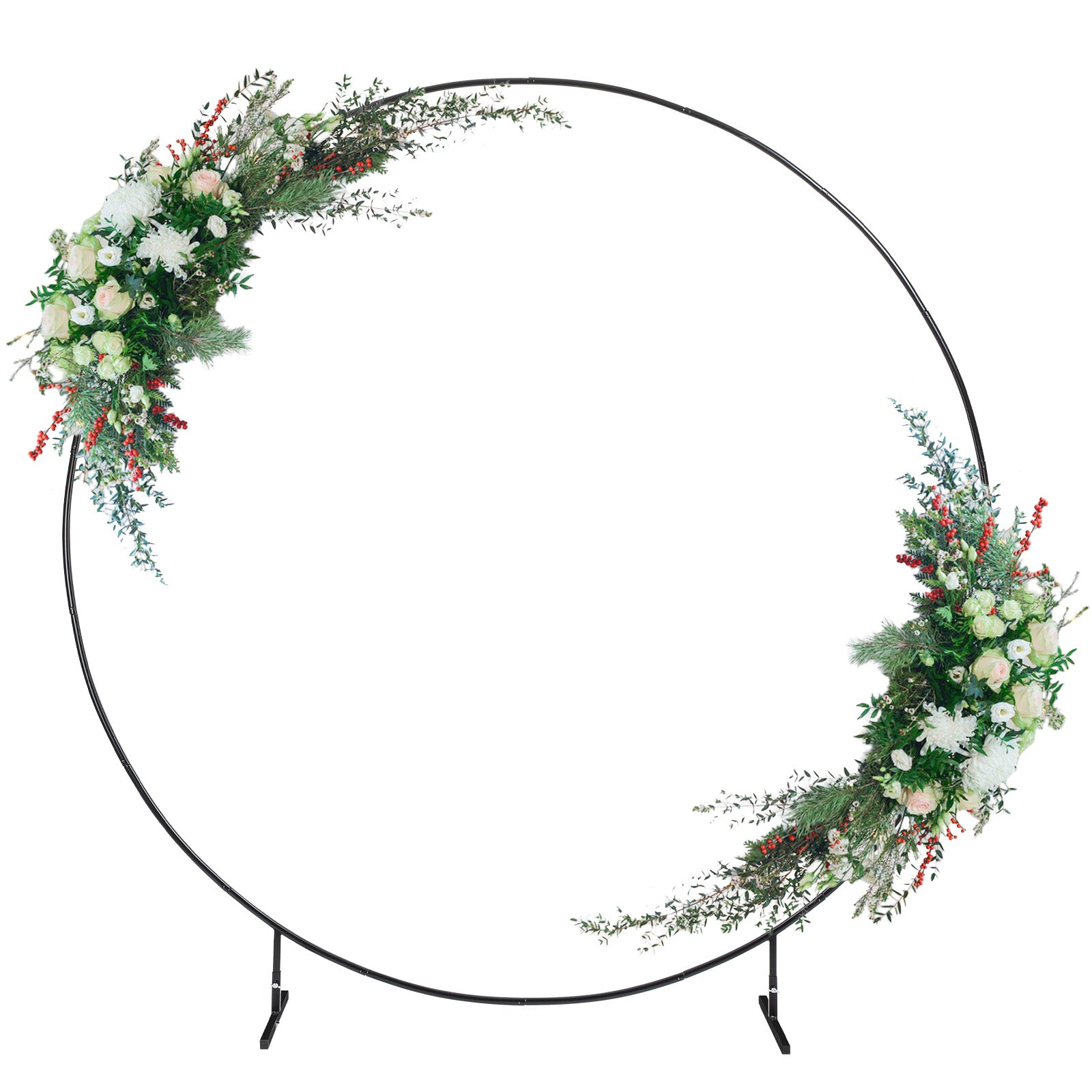 7.2 Feet, Outdoor Garland, Balloon Arch, Metal Round Background Stand, Stable Arch Background Stand, Round Background Stand for Wedding Birthday Party Baby Shower Party Decoration