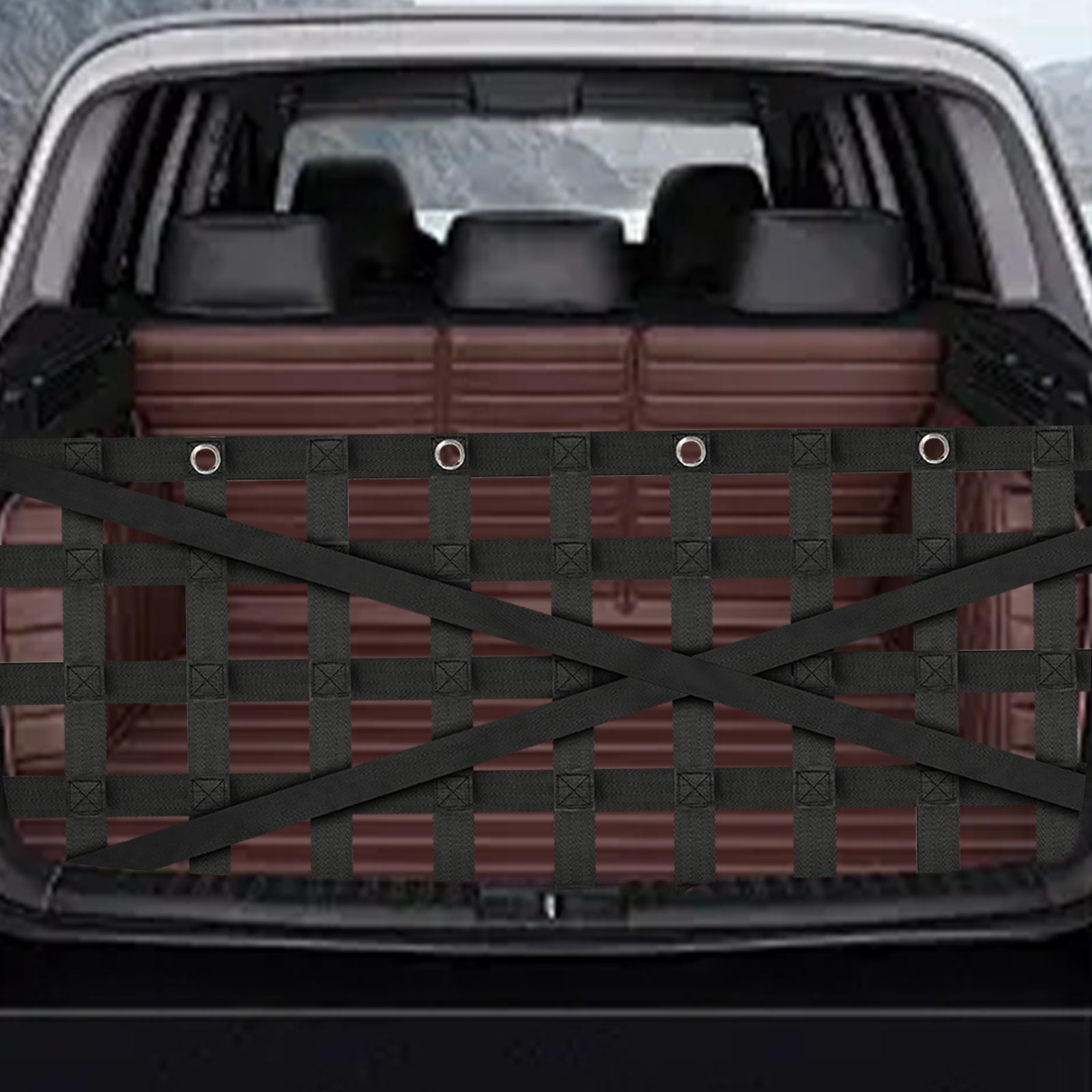 Heavy-Duty Pickup Tailgate Cargo Net - 52'' x 17'' Universal Truck Bed Netting with Storage Bag - Fits SUV, Ford, Toyota for Secure Hauling