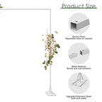 Grande Event 8.2ft Adjustable Backdrop Stand | Heavy-Duty Square Arch for Photo Booths & Weddings