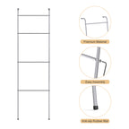 4-Bar Freestanding Towel Rack (2-Pack)- Metal Ladder Style Towel Holder for Bathroom