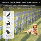 16-Pack Decorative Garden Fence 24in High - Coated Rustproof Metal Wire Border for Flower Beds