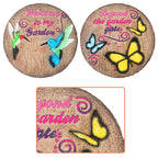 2-Pack 3D Hummingbird and Butterfly Stepping Stones, 10-Inch Decorative Concrete Garden Stones for Outdoor Yard & Path