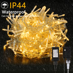 37FT LED Icicle Curtain Lights 288 LEDs 8 Modes IP44 Waterproof Outdoor Hanging String Lights for Xmas Wedding Yard Party Decor