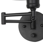 Modern Swing-Arm Wall Sconce Set | Plug-In Reading Lights with Premium Linen Shades (Set of 2)