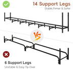 8ft All-Weather Firewood Gallery | Heavy-Duty Log Stacker with Waterproof Protective Cover