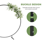 6. 6ft Round Balloon Arch Stand Frame Circle for Wedding Background Decor Black