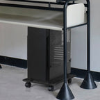 Set of 2 Computer Tower Stand with Lockable Wheels, Under Desk PC Holder Stand, CPU Cart for Home Office,
