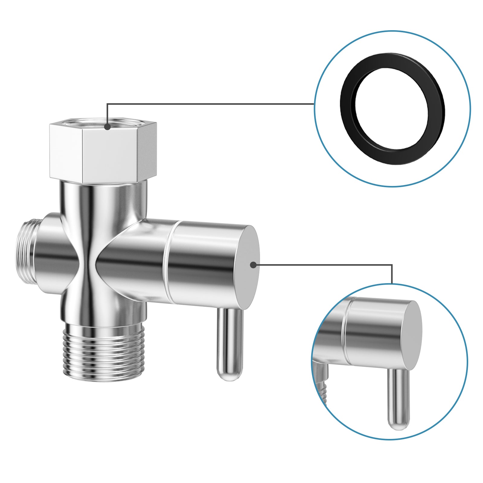 Handheld Bidet Sprayer Kit for Toilet - Stainless Steel Bathroom Diaper Sprayer - Easy DIY Installation Personal Hygiene Shower System