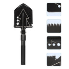 Multifunctional Survival Camping Shovel and Axe Set - 20-in-1 Tactical Folding Tool Gear with Carrying Case