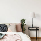 Modern Black Metal & Acrylic Table Lamps (Set of 2)， Sleek Nightstand Lights for Bedrooms.