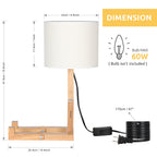 Creative Robot Wooden Desk Lamp, Adjustable Shape Bedside Lamp with Built-in Phone Holder
