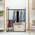 Freestanding Rolling Pants Rack with 26 Removable Hangers