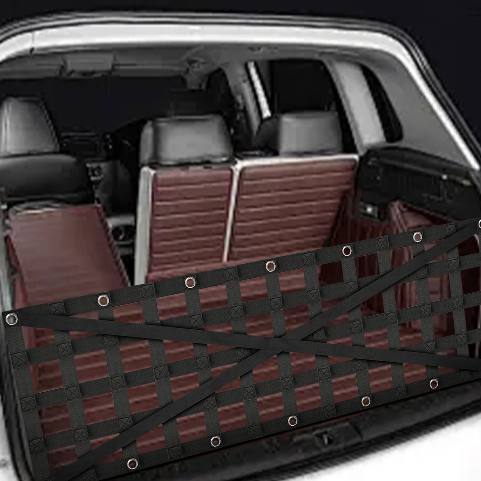 Heavy-Duty Pickup Tailgate Cargo Net - 52'' x 17'' Universal Truck Bed Netting with Storage Bag - Fits SUV, Ford, Toyota for Secure Hauling