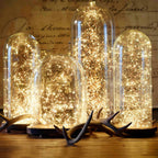 33ft Solar Powered Copper Wire Fairy String Lights - Waterproof, 8 Modes, Warm White