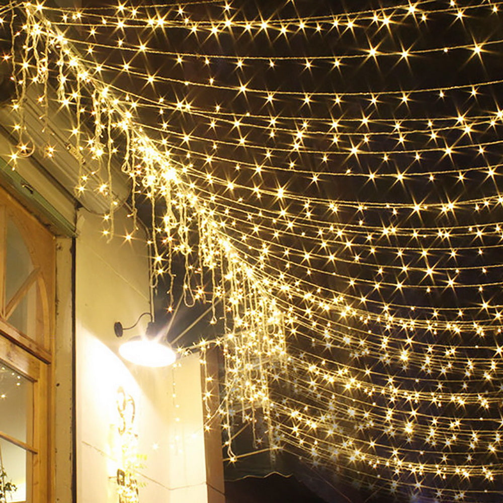 33ft Solar Powered Copper Wire Fairy String Lights - Waterproof, 8 Modes, Warm White