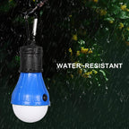 2-Pack Portable LED Camping Tent Lantern Bulbs with Carabiner Clips