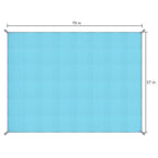 79inch x 57inch Foldable Sand-Proof & Water-Resistant Beach Blanket - Blue