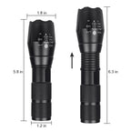 1000 Lumen Waterproof Tactical LED Flashlight with 5 Modes, Battery & Carrying Case