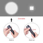 1000 Lumen Waterproof Tactical LED Flashlight with 5 Modes, Battery & Carrying Case