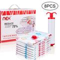 8-Pack Reusable Vacuum Storage Space Saver Bags with Hand Pump (32inch x 43inch)
