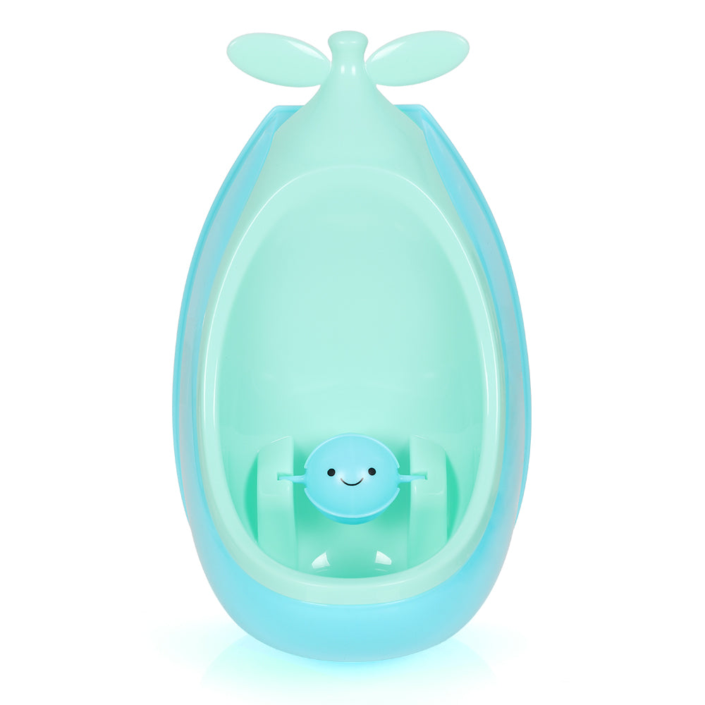 Cute Boys' Stand-Up Potty Training Urinal with Leakproof Design (Green/Blue)