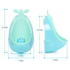 Cute Boys' Stand-Up Potty Training Urinal with Leakproof Design (Green/Blue)