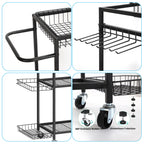 Home Gym Storage Rack - Dumbbell, Yoga Mat & Workout Equipment Organizer with Hooks
