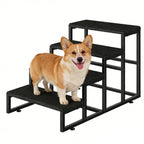 4-Tier Dog Stairs for High Beds & Couch, Non-Slip Pet Steps for Small to Large Dogs & Cats, Portable Ramp