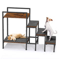 22" High Dog Window Perch with Steps, 4-Step Pet Bunk Bed & Basking Platform for Small Medium Cats & Dogs