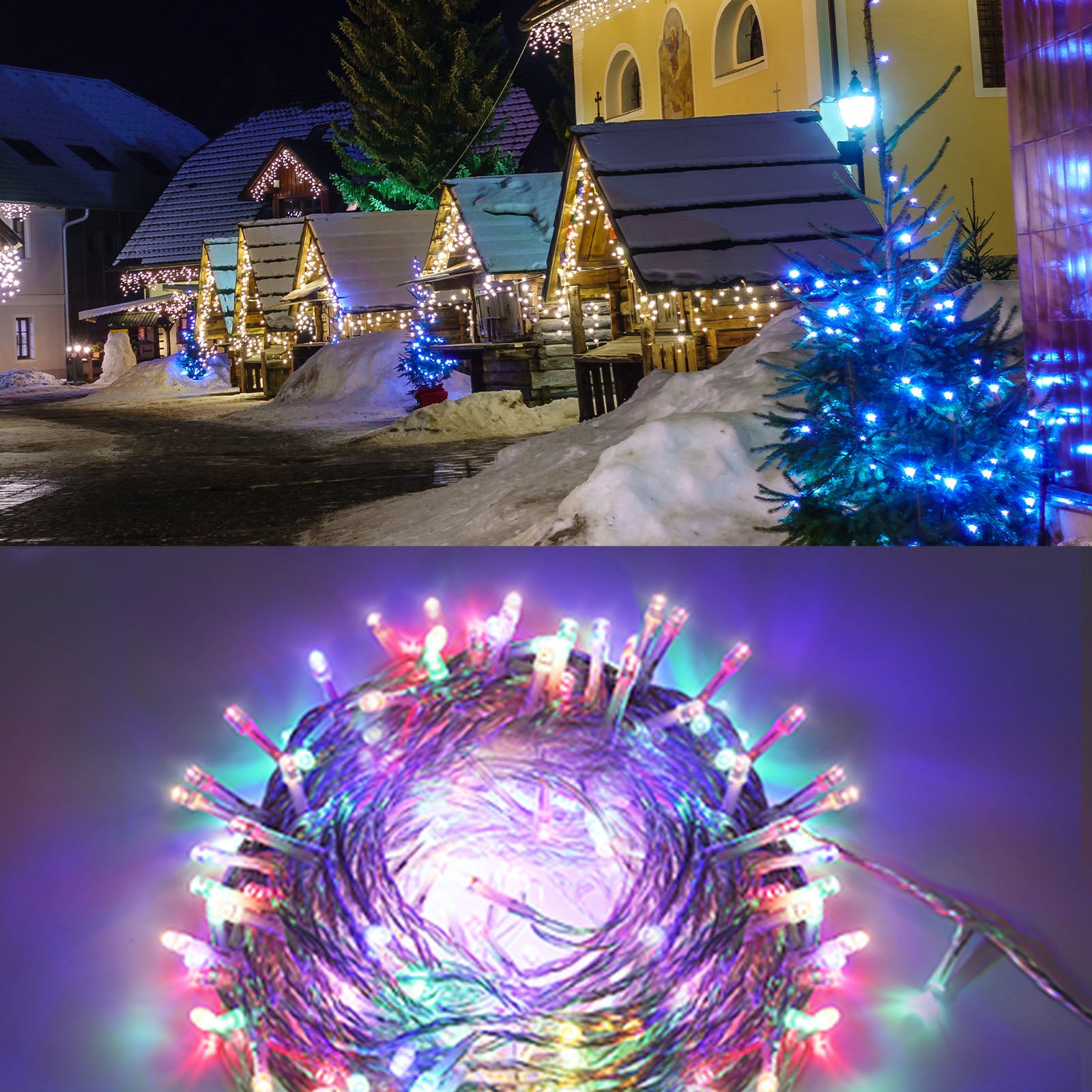 72FT 200 LED Fairy String Lights with 8 Lighting Modes Plug in Twinkle String Lights Waterproof for Indoor Outdoor Bedroom Yard Proposal Wedding Party Decor
