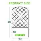 10-Pack Arched Garden Fence Border, 24"H x 10ft L Rustproof Metal Wire Sectional Edging for Yard
