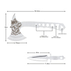 Throwing Axe & Knife Set with Sheaths, 10in Stainless Steel Hatchets for Backyard Games & Competition