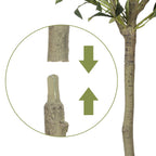 5FT Artificial Olive Tree with Natural Wood Trunk - Realistic Faux Plant with Fruits for Bedroom & Home