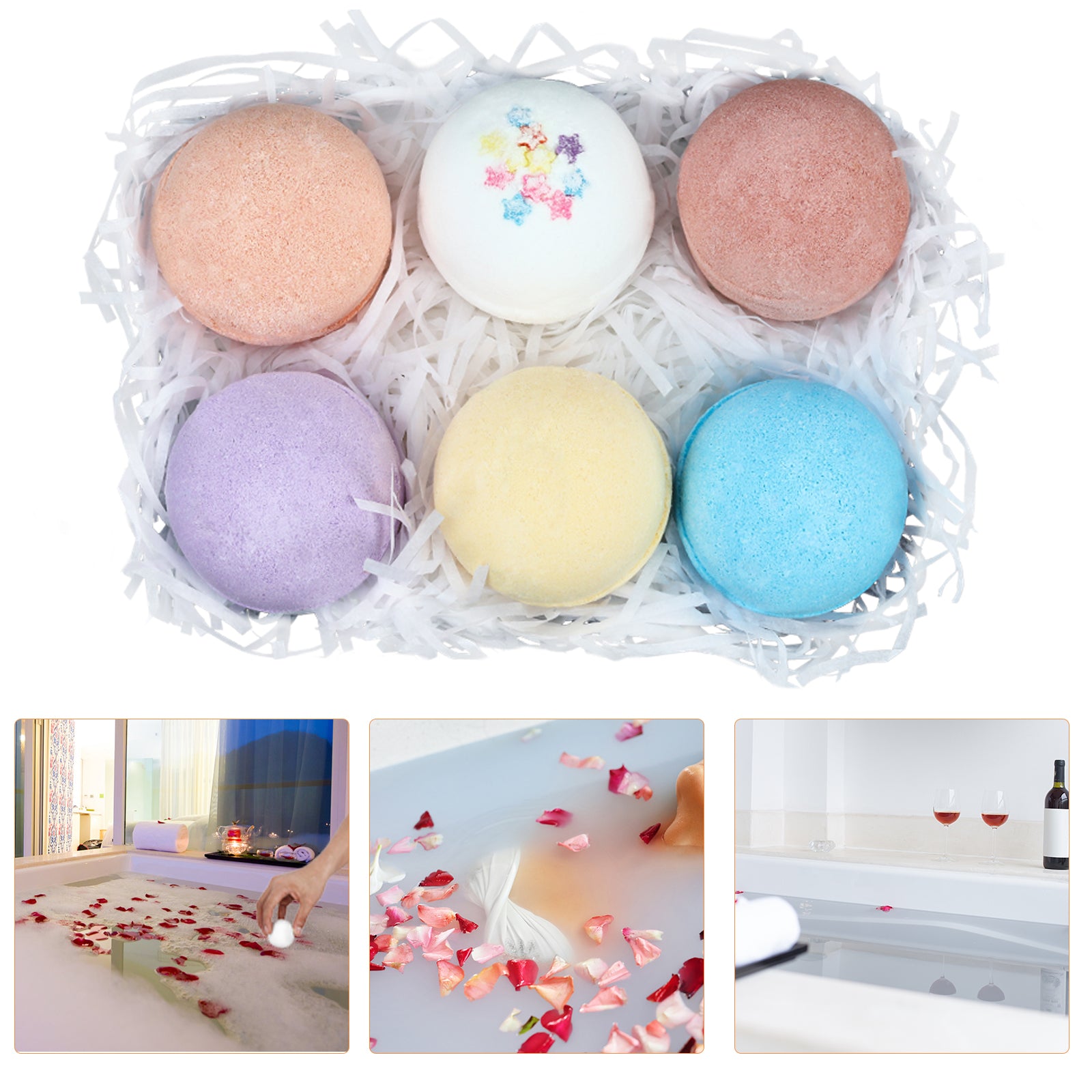 Home Hotel Bath Bomb Balls Aromatherapy Type Body Cleaner Handmade Bath Salt Bombs Gift Random Sent