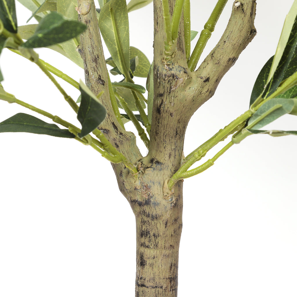 5FT Artificial Olive Tree with Natural Wood Trunk - Realistic Faux Plant with Fruits for Bedroom & Home