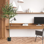 5FT Artificial Olive Tree with Natural Wood Trunk - Realistic Faux Plant with Fruits for Bedroom & Home