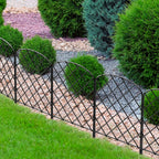 10-Pack Arched Garden Fence Border, 24"H x 10ft L Rustproof Metal Wire Sectional Edging for Yard