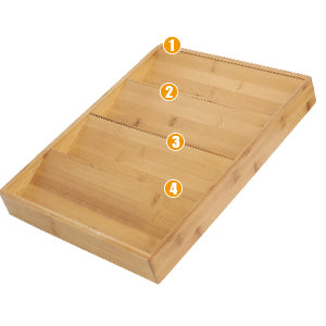 Four-Tier Bamboo Spice Rack Space-saving Kitchen Organization and Seasoning Display Solution Natural Bamboo Wood Finish