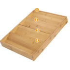 Four-Tier Bamboo Spice Rack Space-saving Kitchen Organization and Seasoning Display Solution Natural Bamboo Wood Finish